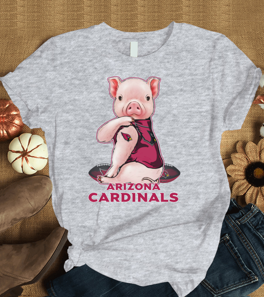 Arizona Cardinals Pig with Football T-Shirt