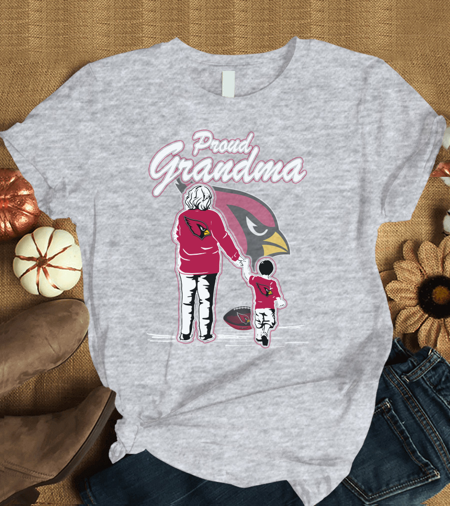 Proud Grandma Arizona Cardinals Family Loyalty Connection T-Shirt