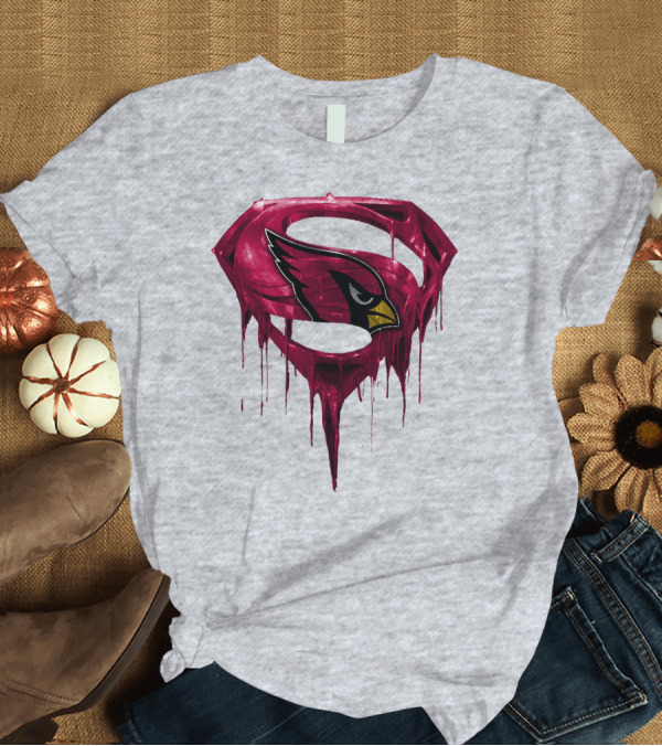 T-Shirt: SPM Arizona Cardinals Dripping Super Hero Emblem T-Shirt SPM Arizona Cardinals Dripping Super Hero Emblem T-Shirt