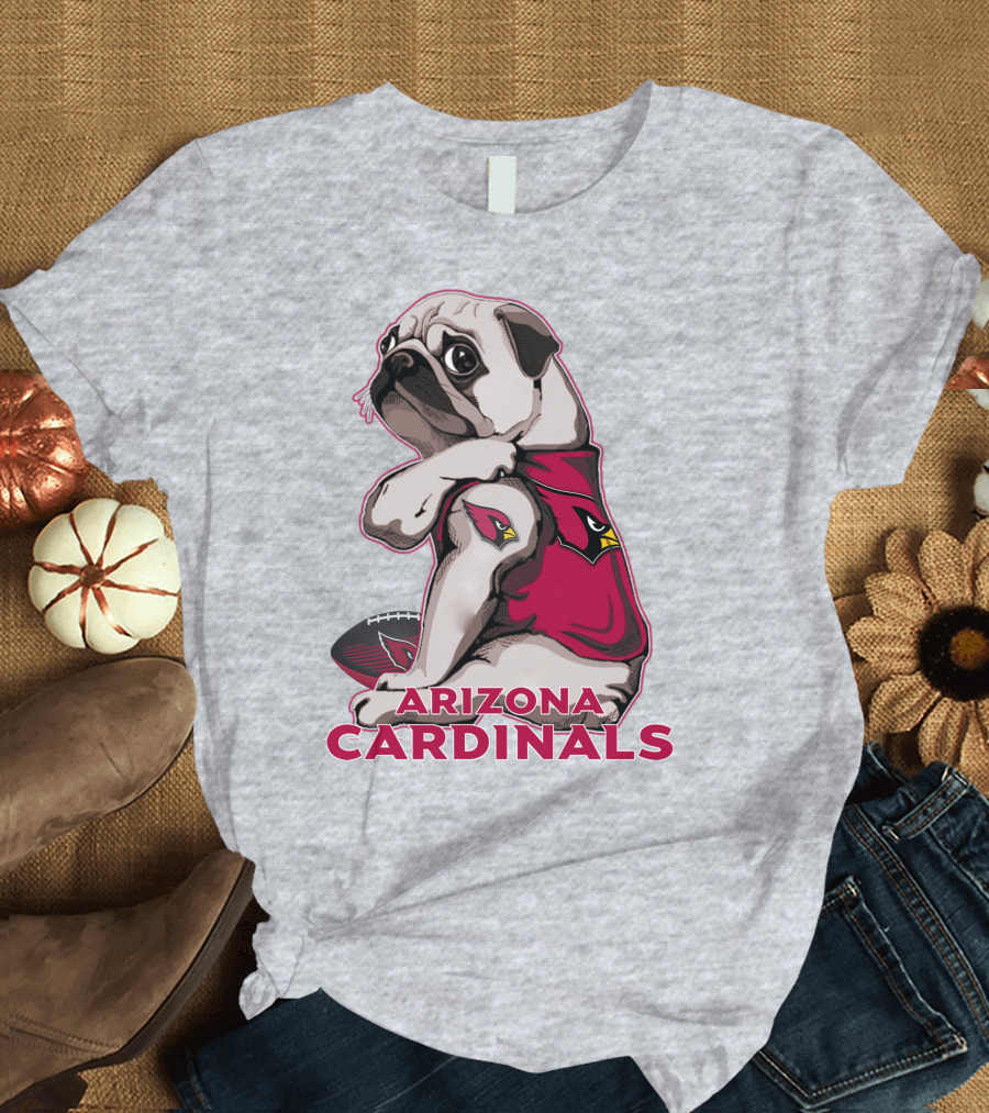 Arizona Cardinals Pug Sports Fan T-Shirt