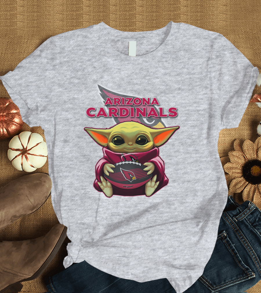 Arizona Cardinals Baby Yoda Football T-Shirt