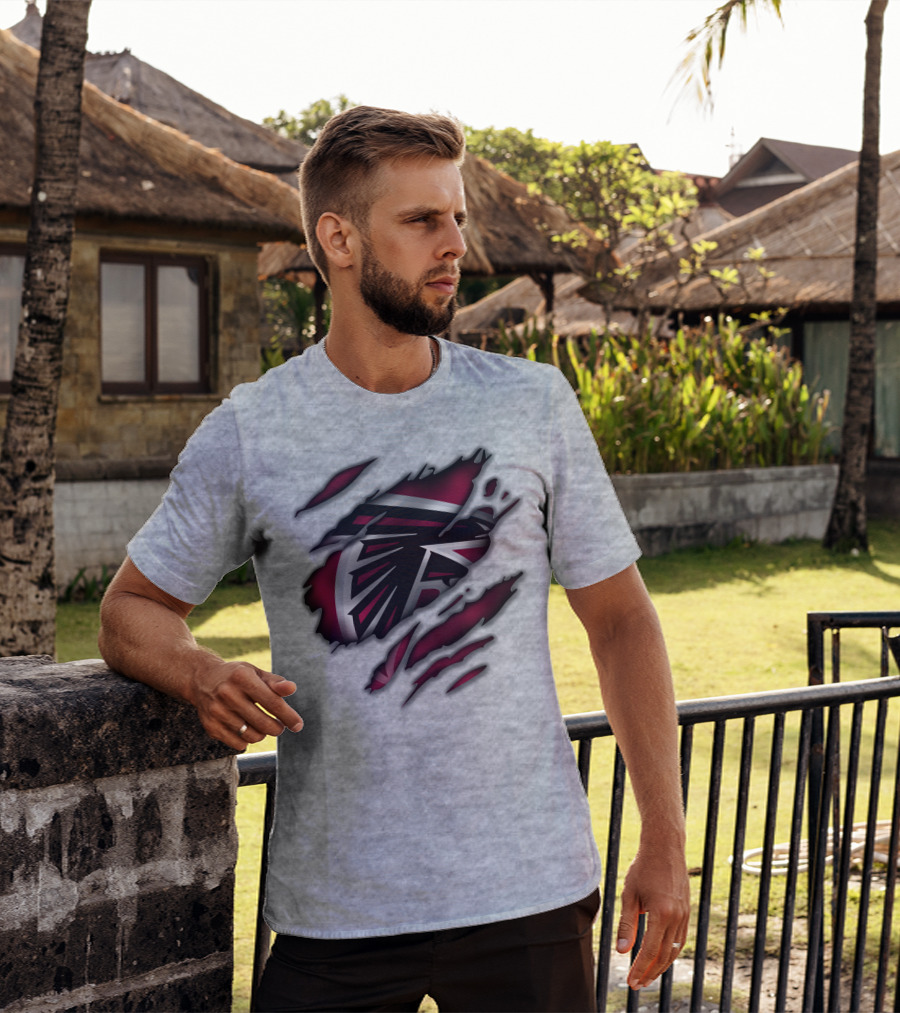 Atlanta Falcons Logo Claw Marks T-Shirt