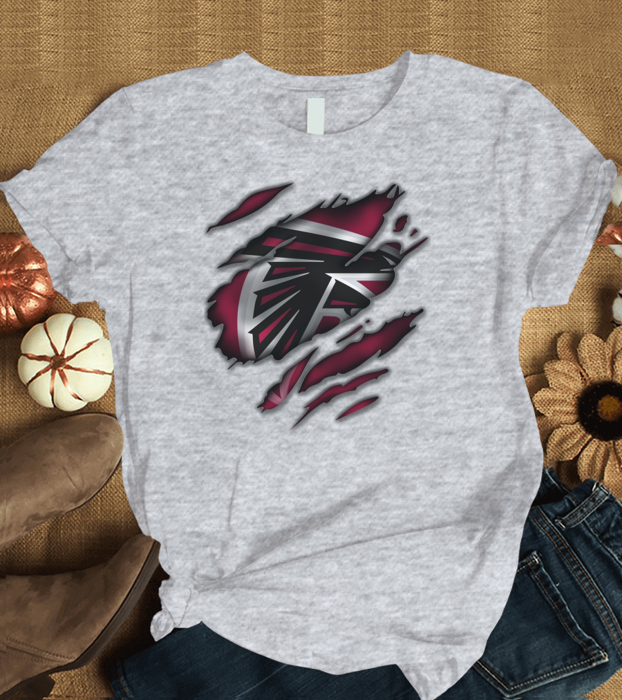 Atlanta Falcons Logo Claw Marks T-Shirt
