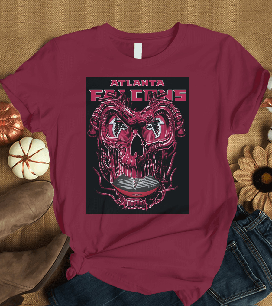 Atlanta Falcons Dragonskull Helmet T-Shirt