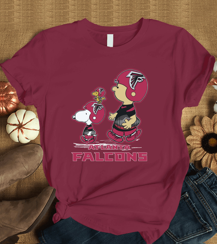 Atlanta Falcons Snpfootball Peanuts Characters T-Shirt