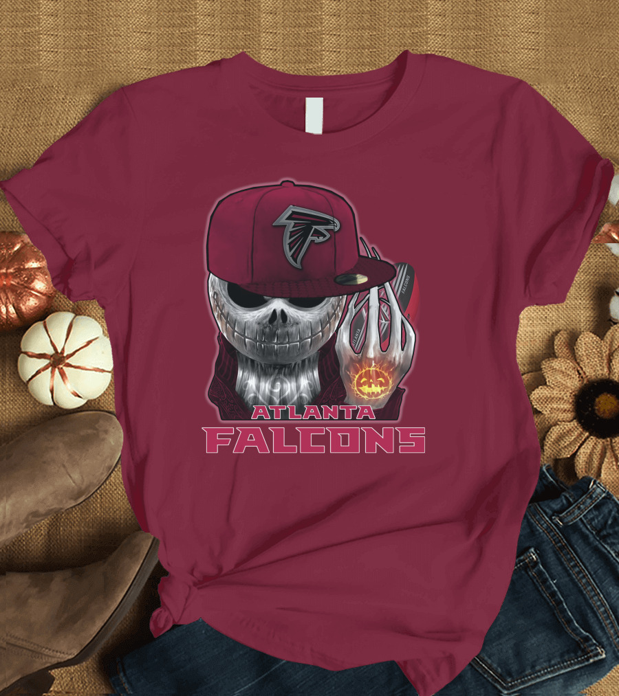 Atlanta Falcons Jackskull Halloween Fan T-Shirt