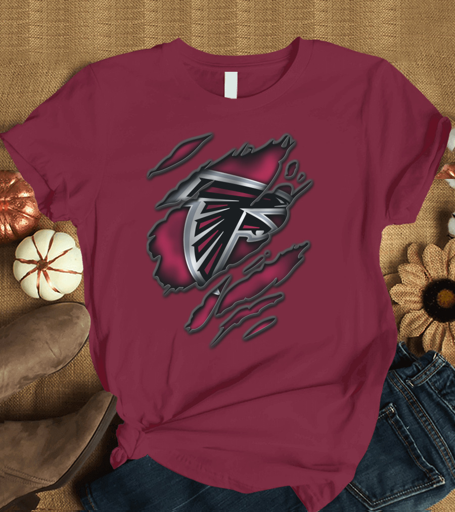 Torn Atlanta Falcons Logo T-Shirt