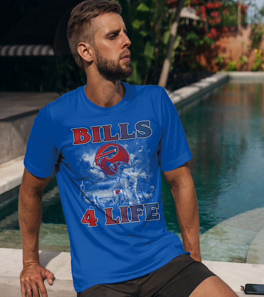 Bills 4 Life Buffalo Bills Helmet Celebration T-Shirt