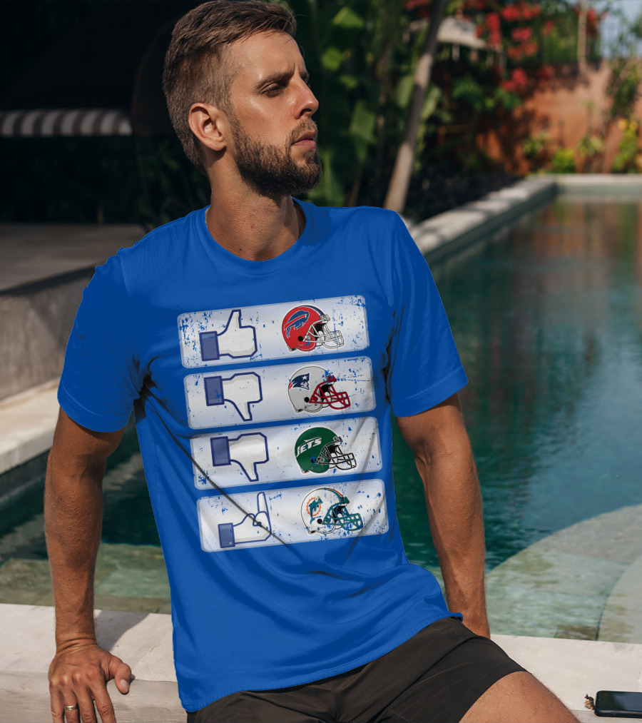Buffalo Bills 72 Thumbs Up Patriots Jets Dolphins Dislike T-Shirt