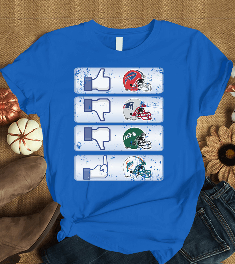 Buffalo Bills 72 Thumbs Up Patriots Jets Dolphins Dislike T-Shirt