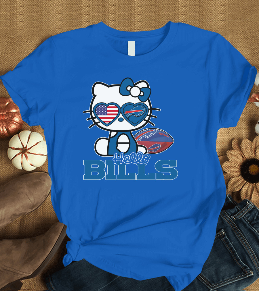 Hello Bills Buffalo American Football Kitty T-Shirt
