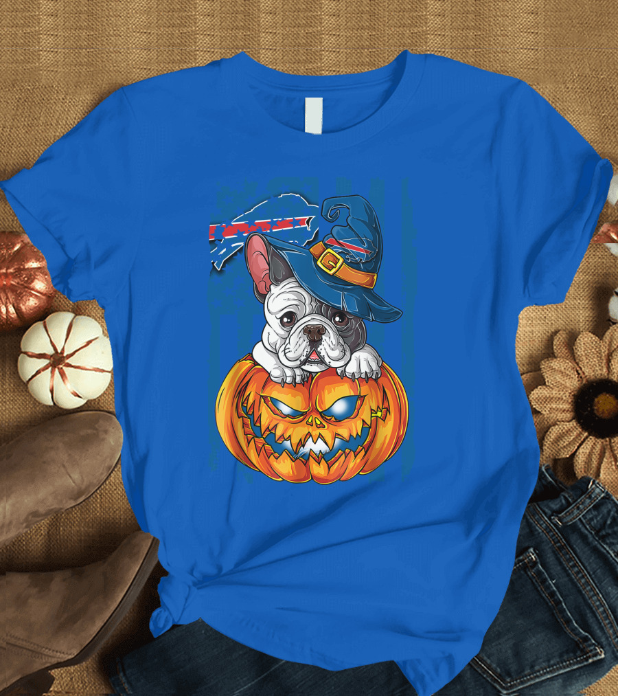 Buffalo Bills Bulldog Halloween Pumpkin T-Shirt
