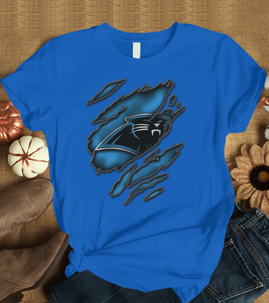 Torn Carolina Panthers Claw Mark T-Shirt