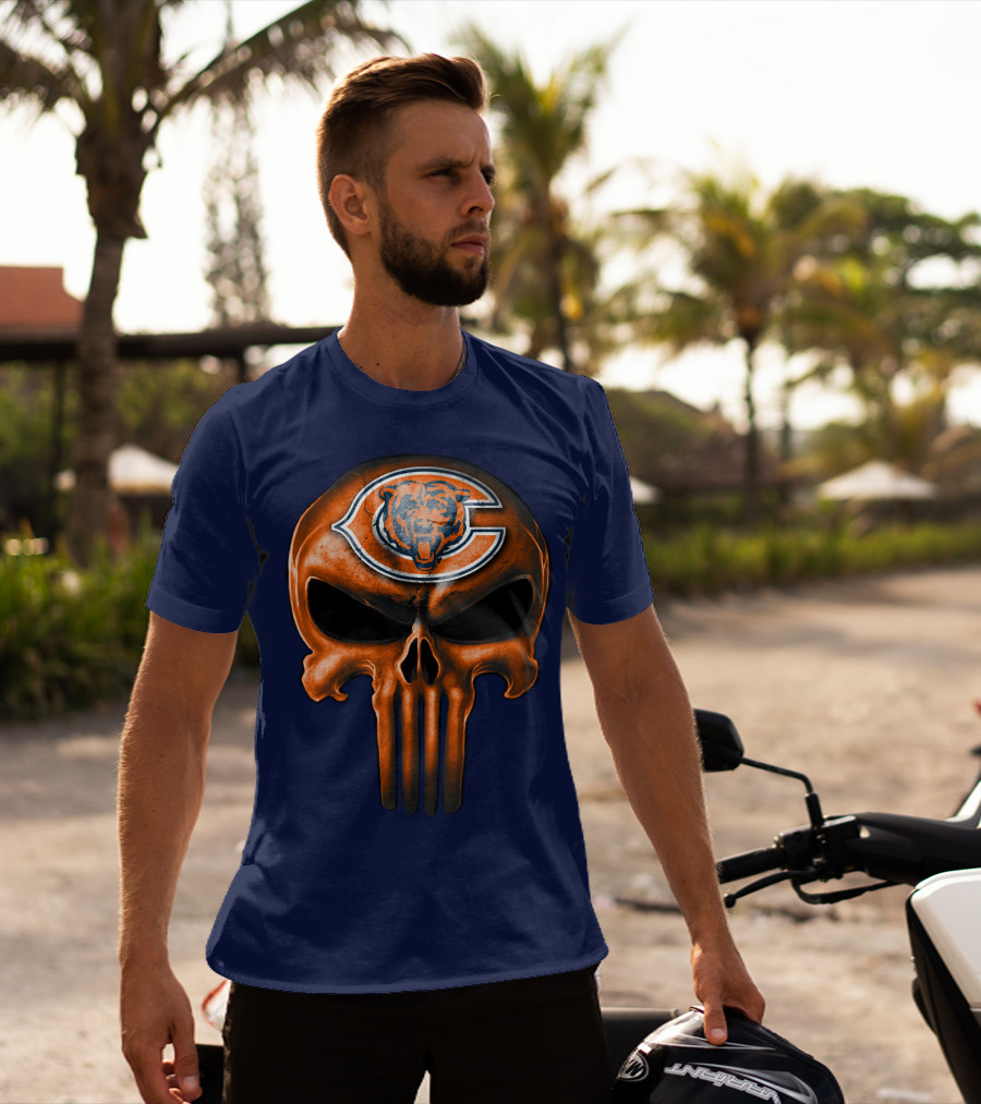 Skull Chicago Bears T-Shirt