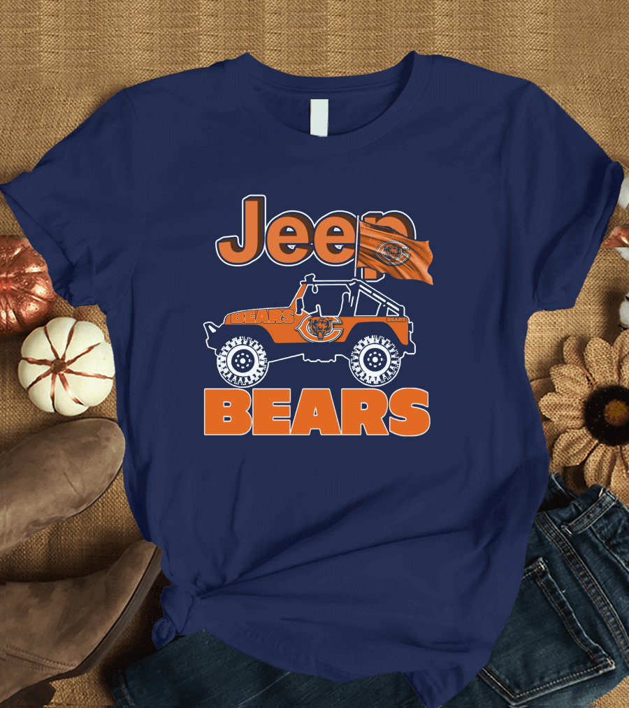 Jeep Chicago Bears Off-Road Enthusiast Fan Gear T-Shirt