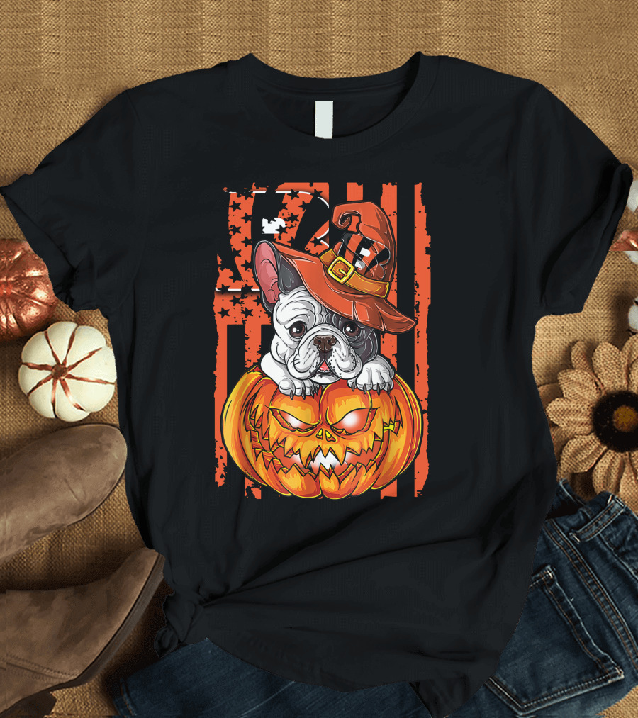 Hlw Bulldog Halloween Pumpkin Cincinnati Bengals T-Shirt