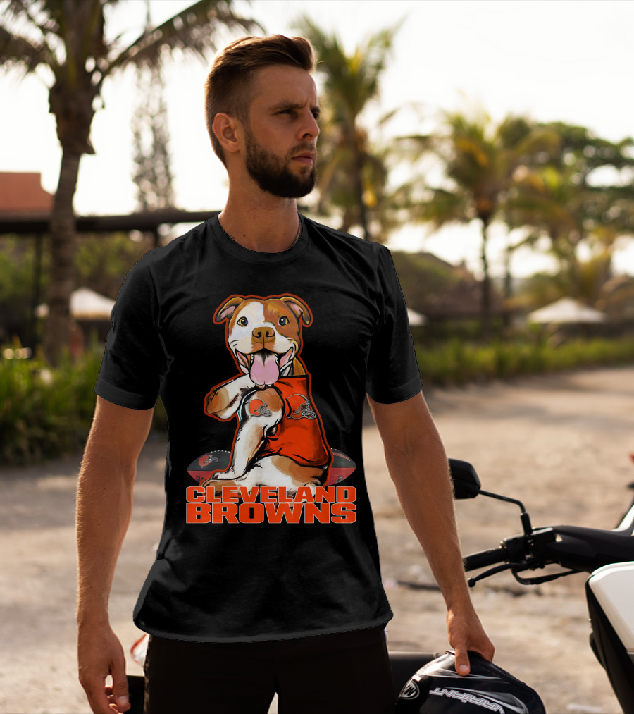 Cleveland Browns Pitbull Football Fan T-Shirt