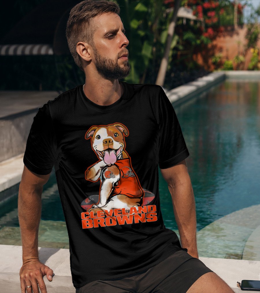 Cleveland Browns Pitbull Football Fan T-Shirt