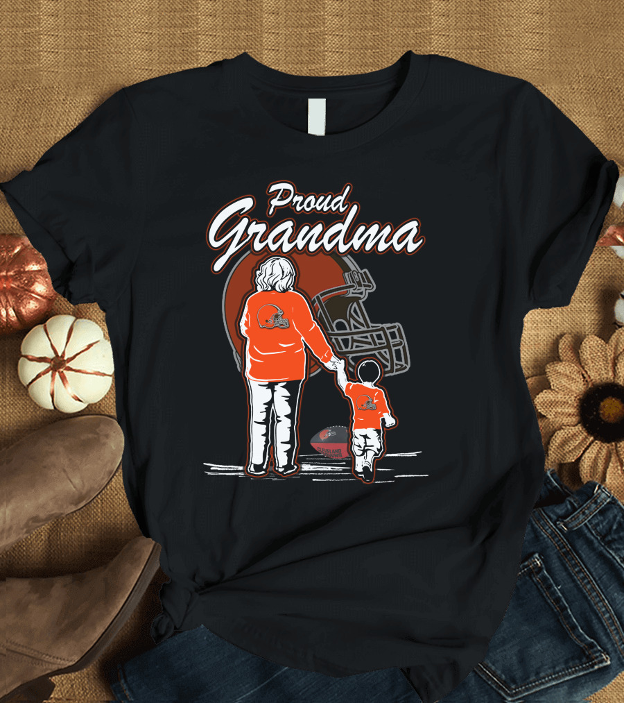 Proud Grandma Cleveland Browns Football Family Fan T-Shirt