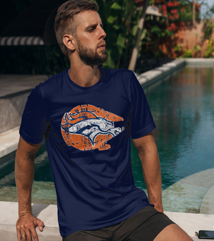 Denver Broncos Star Wars Millennium Falcon T-Shirt