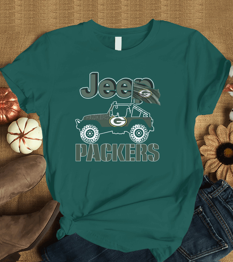 Jeep Green Bay Packers Off-Road Adventure Fans T-Shirt