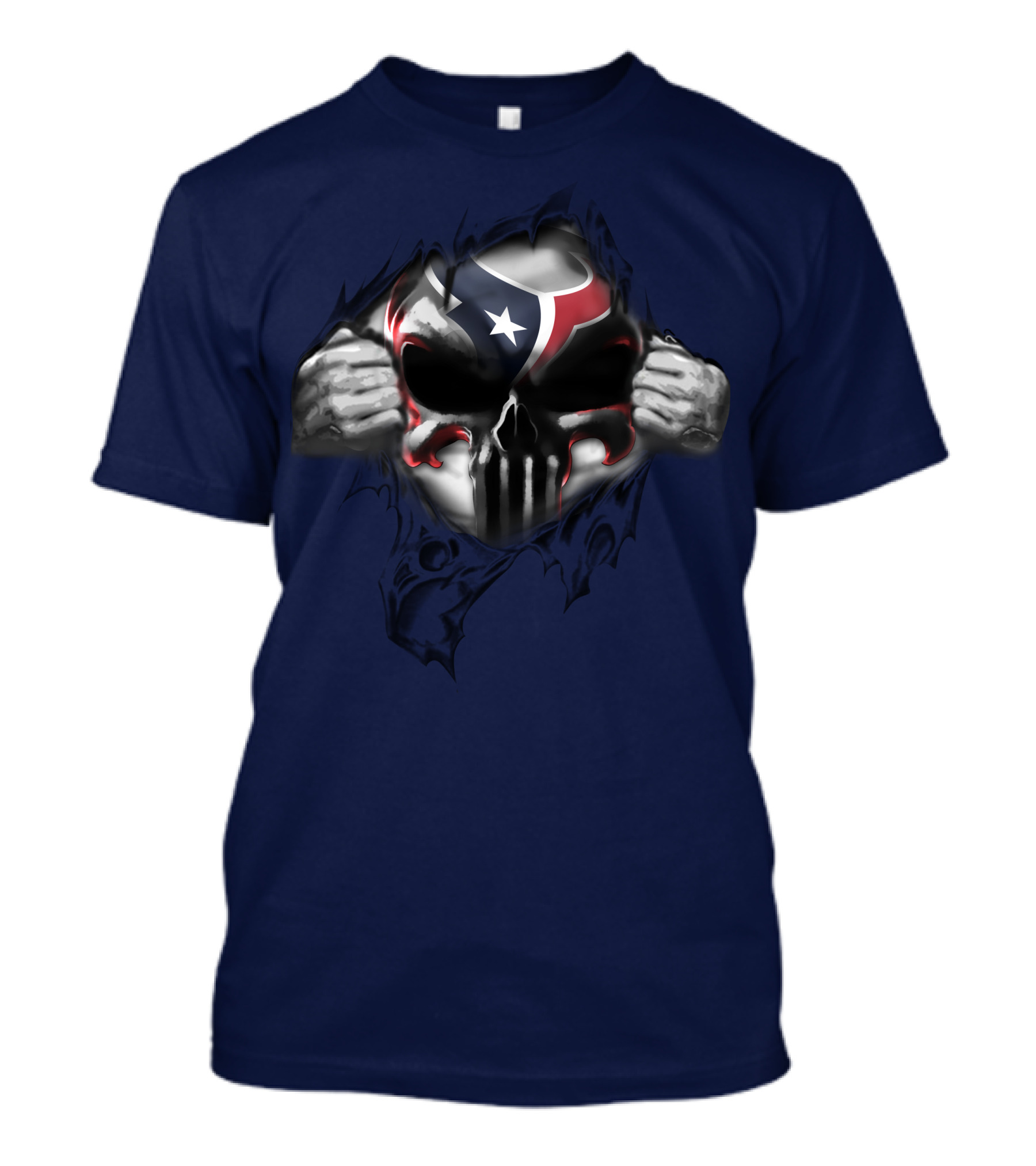 Houston Texans 67 Skull Texas Flag T-Shirt