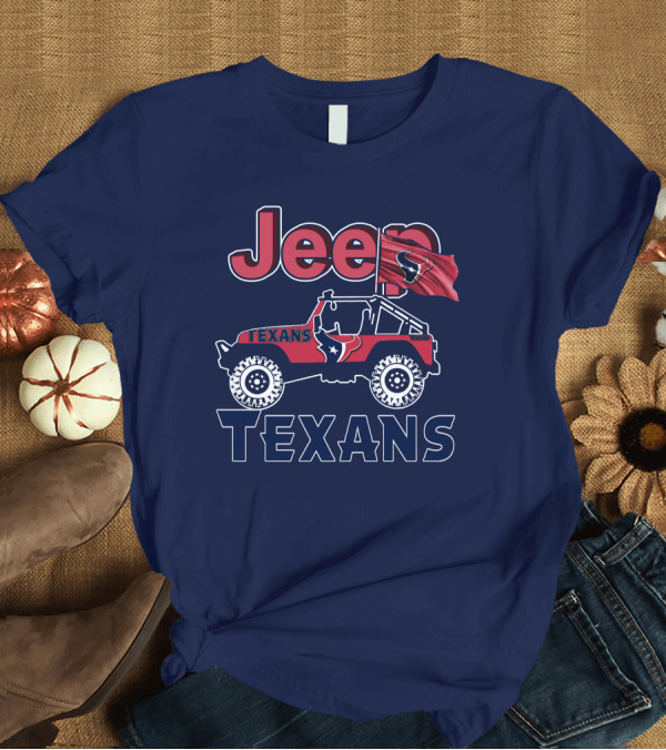 T-Shirt: Jeep Texans Houston NFL Flag T-Shirt Jeep Texans Houston NFL Flag T-Shirt