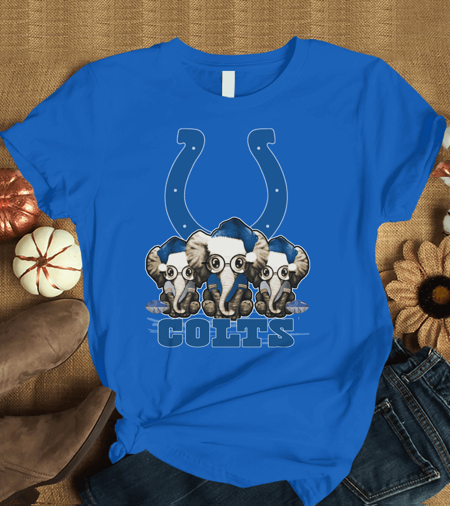 Elephant Xmas Indianapolis Colts Colts T-Shirt