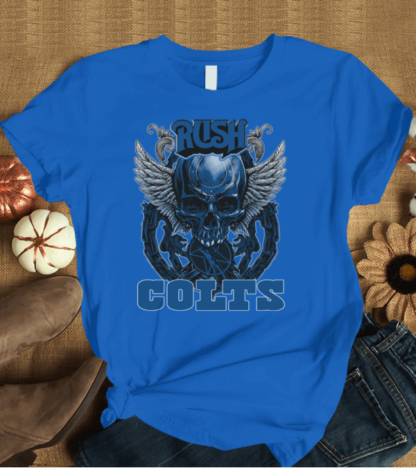 T-Shirt: Rush Colts Skull Wings T-Shirt Rush Colts Skull Wings T-Shirt