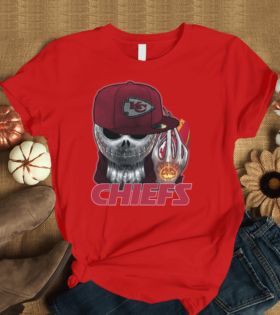 Jackskull Chiefs Kansas City Football T-Shirt
