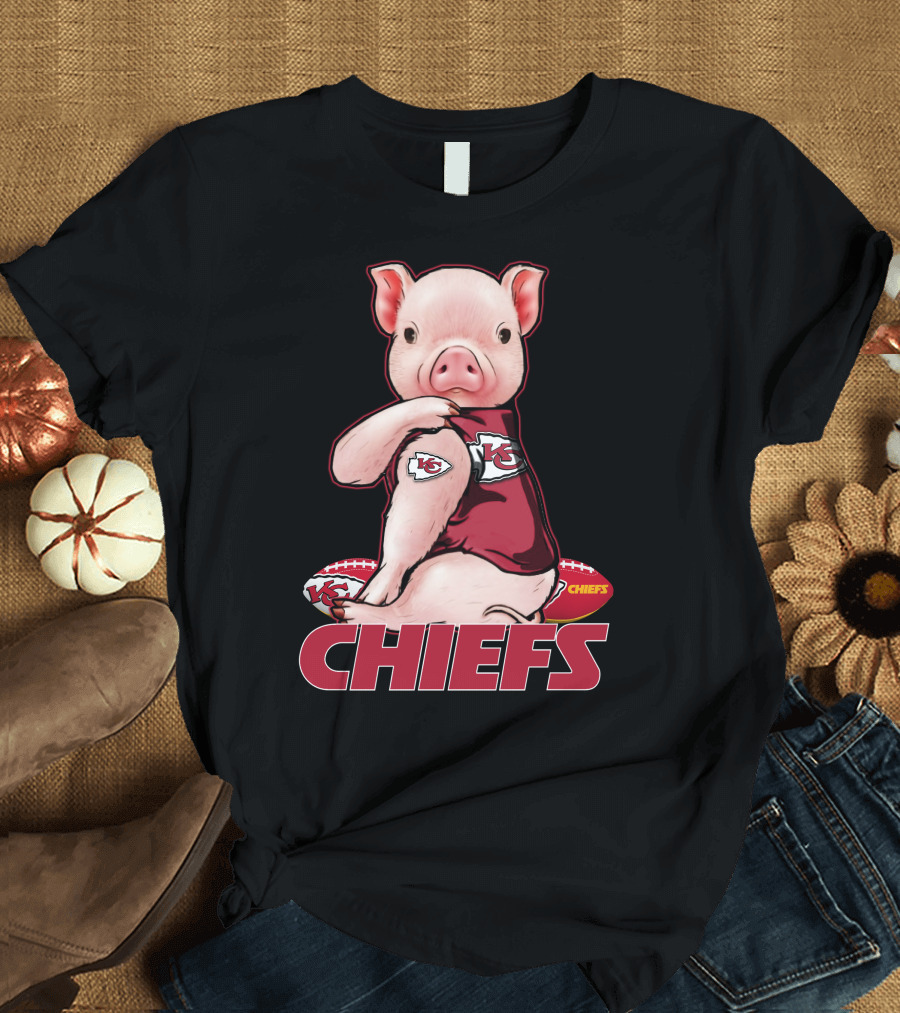Pig Chiefs Kansas City Football Fan Gear T-Shirt