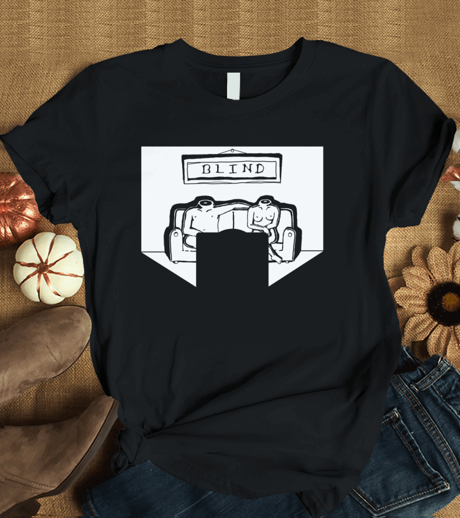 Blind Headless Figures Sitting on Couch T-Shirt