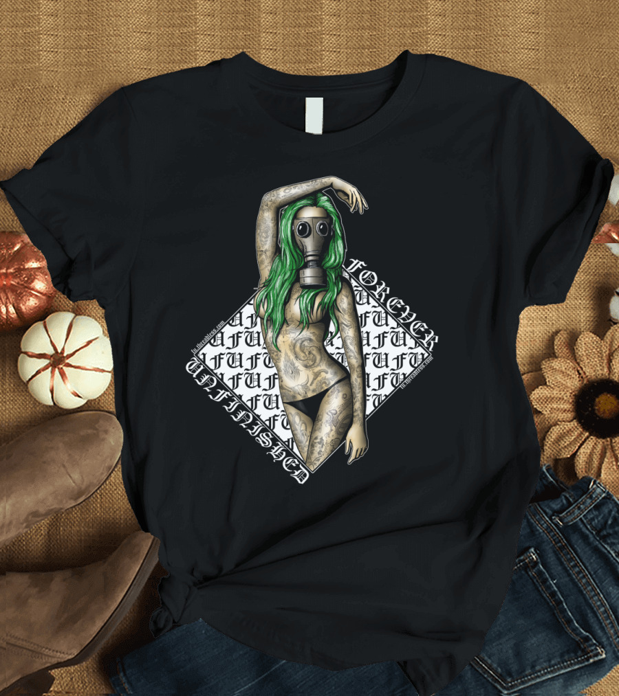 Forever Unfinished Heartbreaker Gas Mask Tattoo T-Shirt