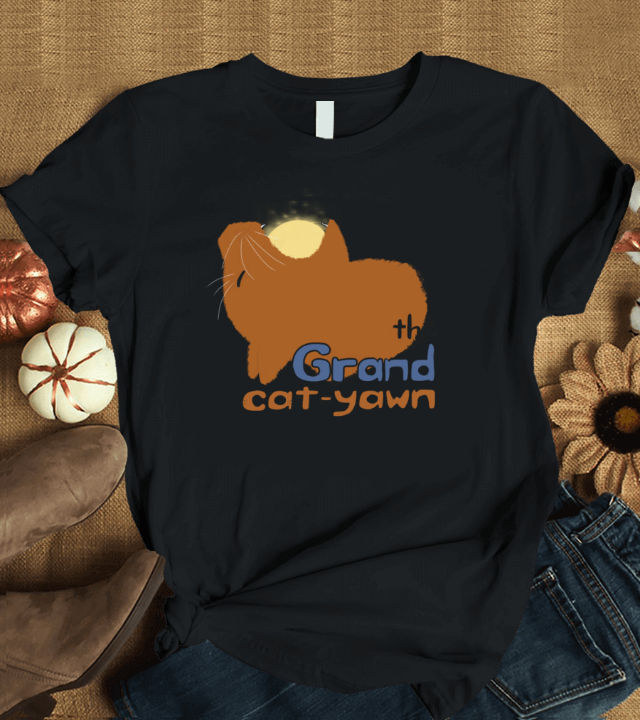 The Grand Cat-Yawn Under Moonlight T-Shirt