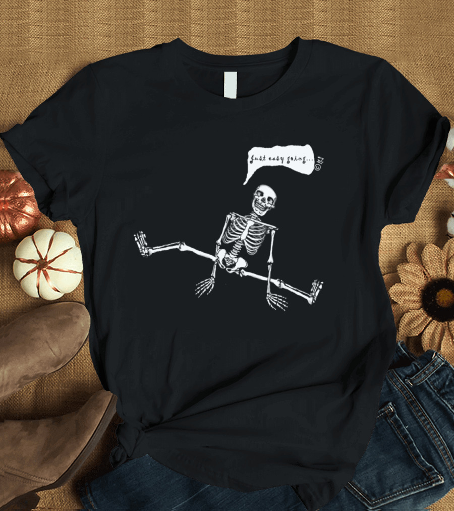 Just Easy Going Skeleton Yoga Pose T-Shirt