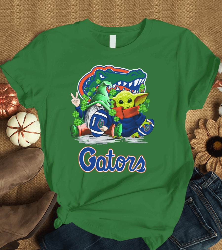 Florida Gators Football St. Patrick's Day Gnome and Baby Alien T-Shirt