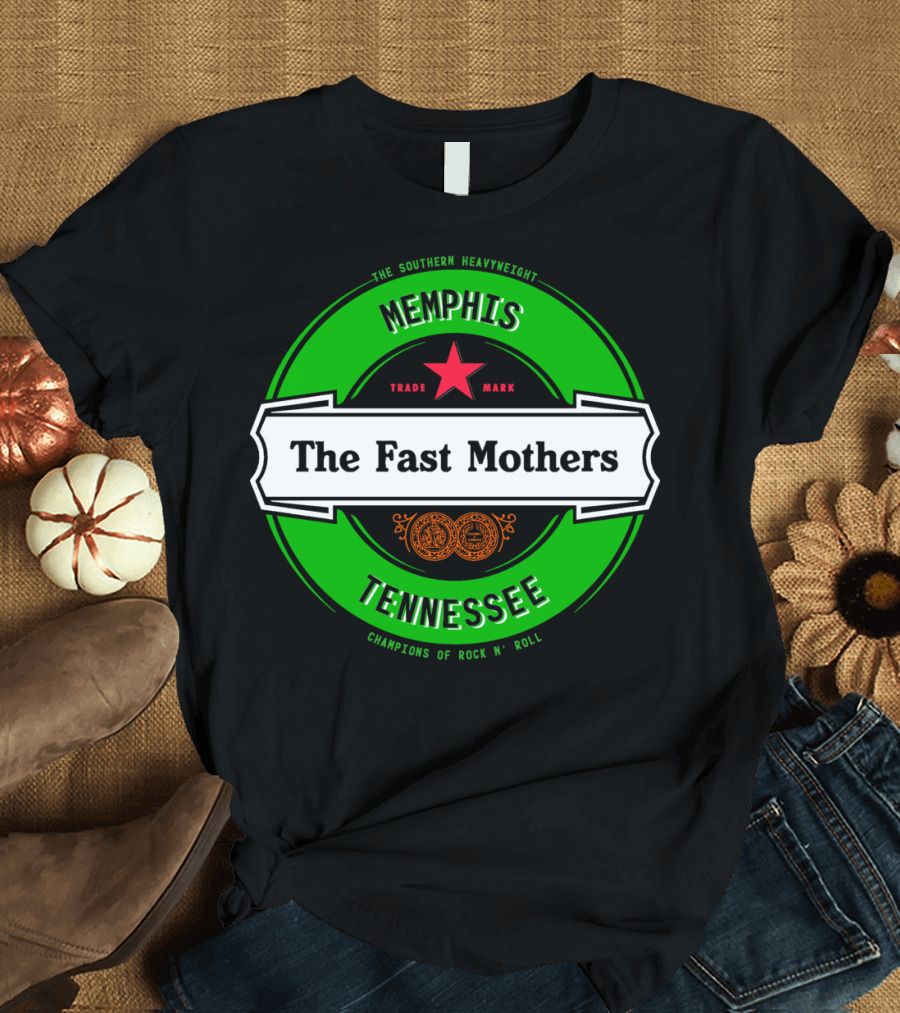 Memphis Tennessee The Fast Mothers Champions of Rock N Roll Beer Logo White Banner T-Shirt