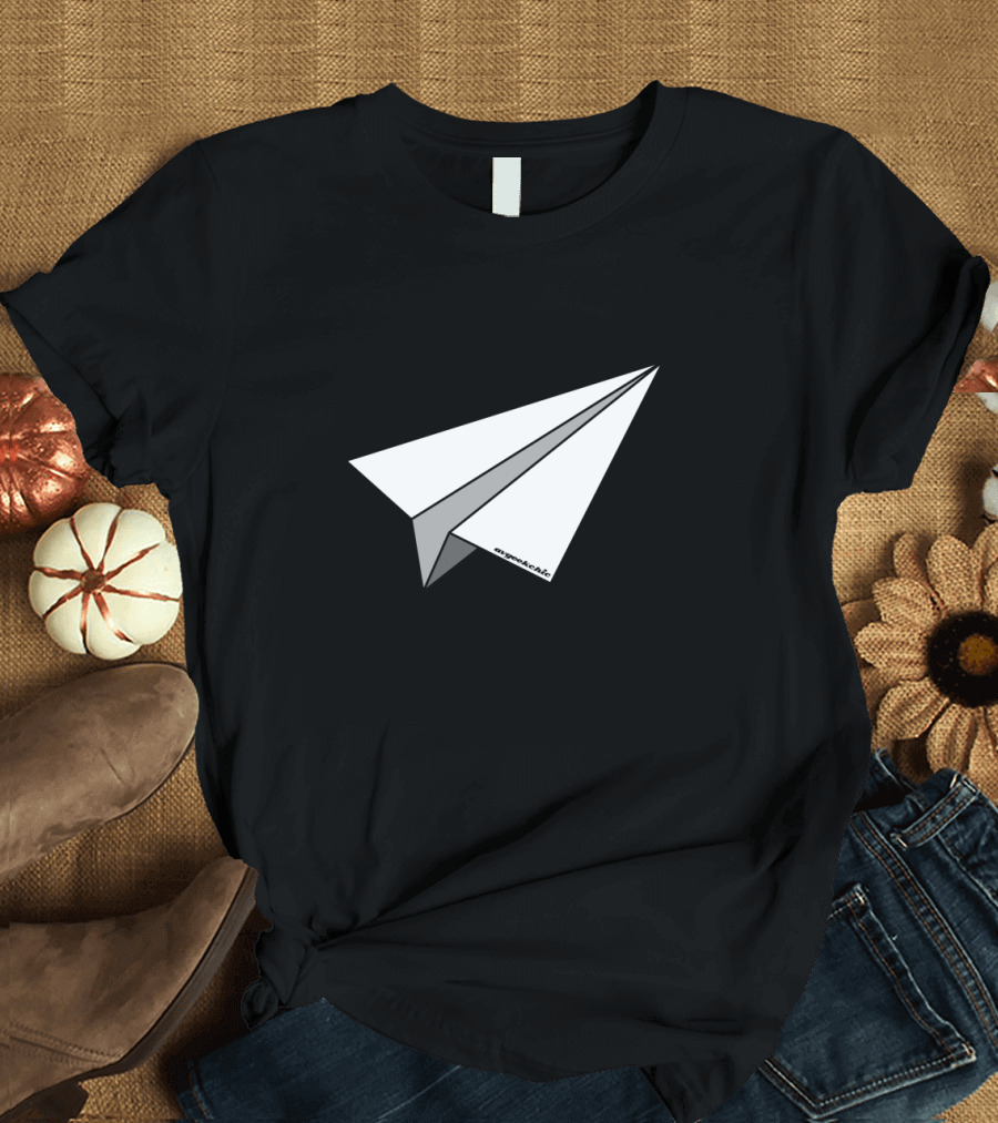 Aewookids Simple White Paper Plane T-Shirt