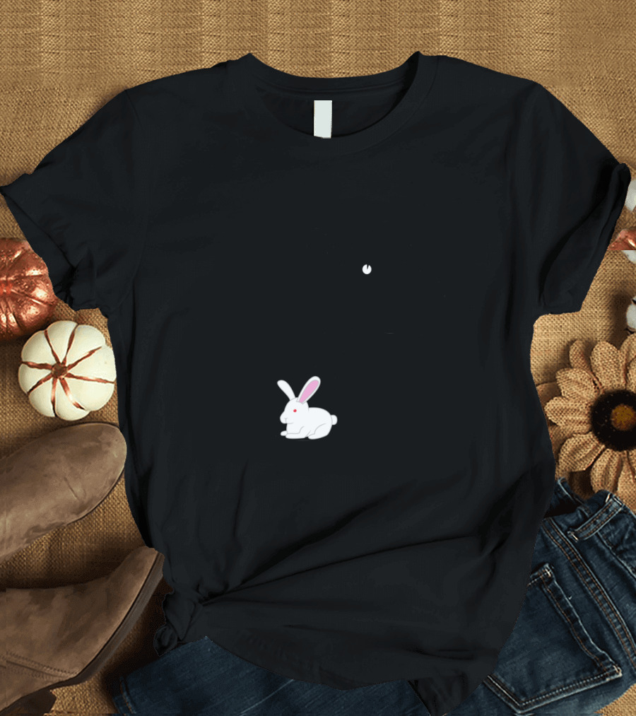 Bunny and Monstrous Shadow with Punk Innocents Contrast T-Shirt