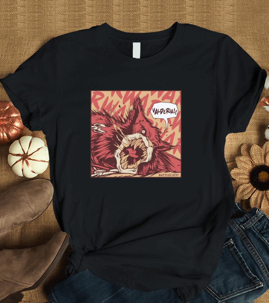 Battlecats Valderia Roaring Red Pop Art Style Comic Panel T-Shirt