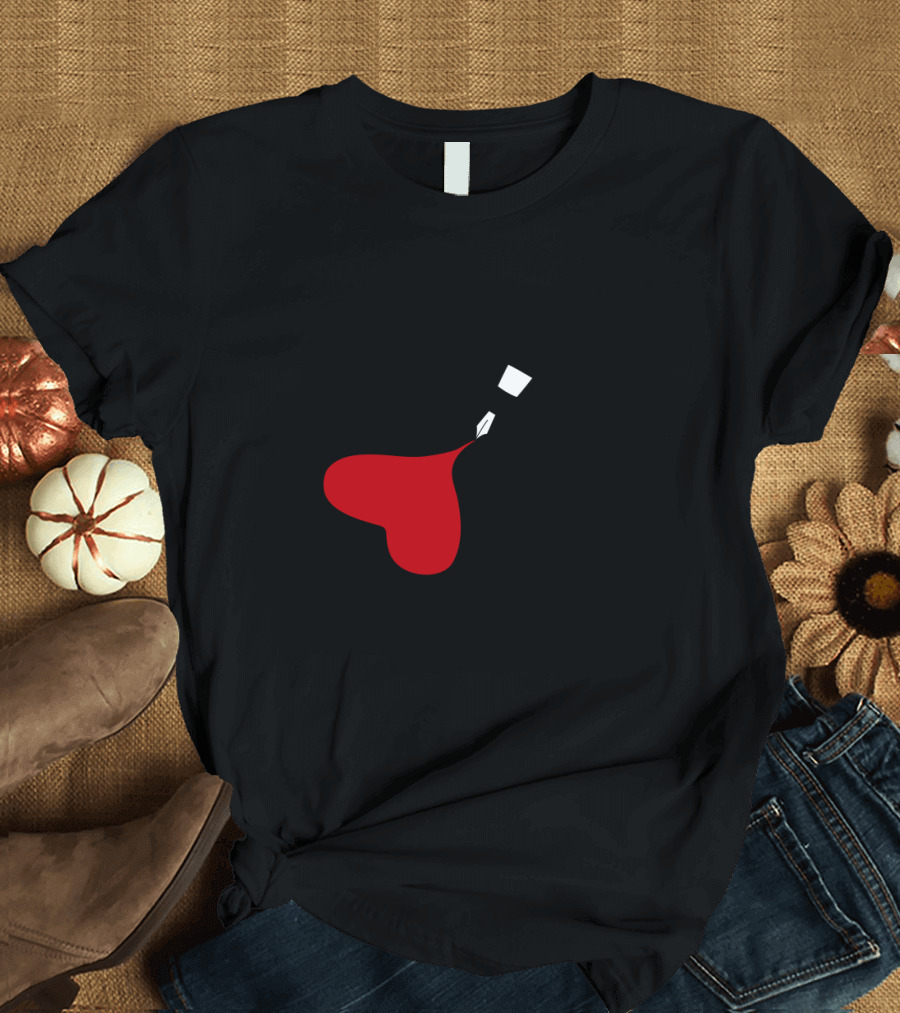 Love Words: Red Heart Shaped by Pen T-Shirt