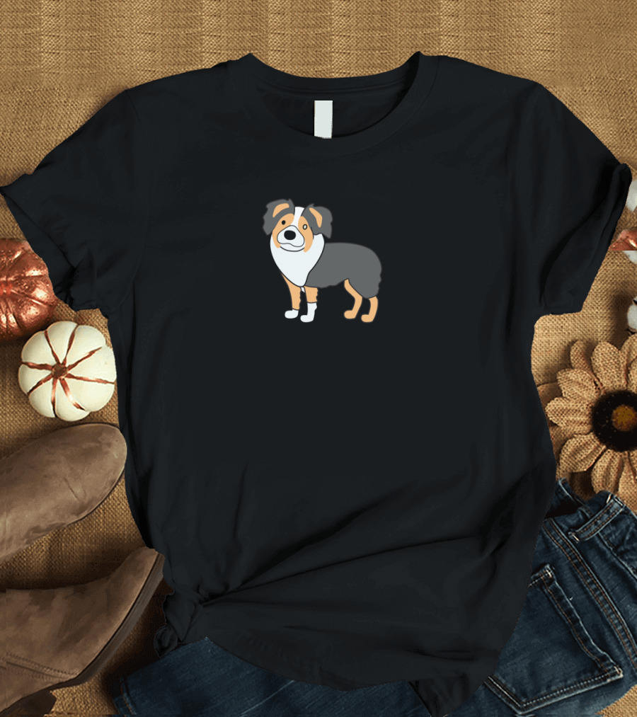 Timbers Australian Shepherd Cartoon T-Shirt
