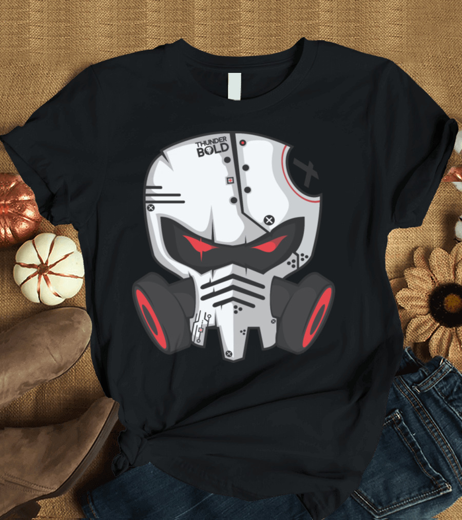 Thunder Bold Gas Mask Skeleton T-Shirt