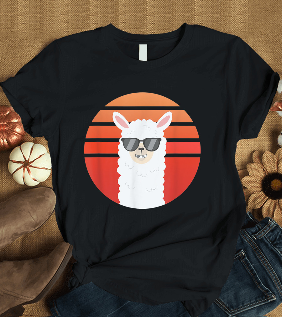 Alpaca Grin Sunset Shades T-Shirt