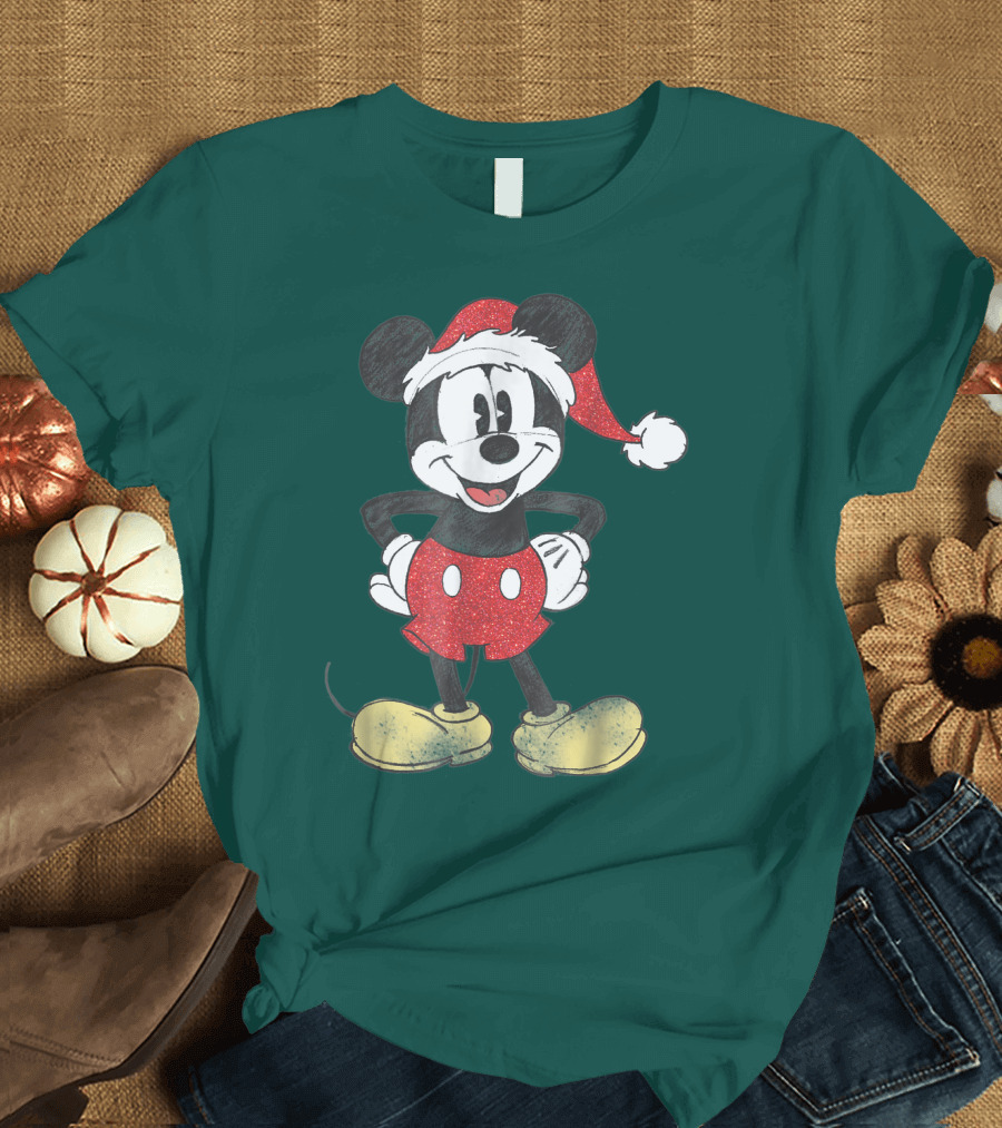 Vintage Disney Santa Mickey Mouse Classic T-Shirt