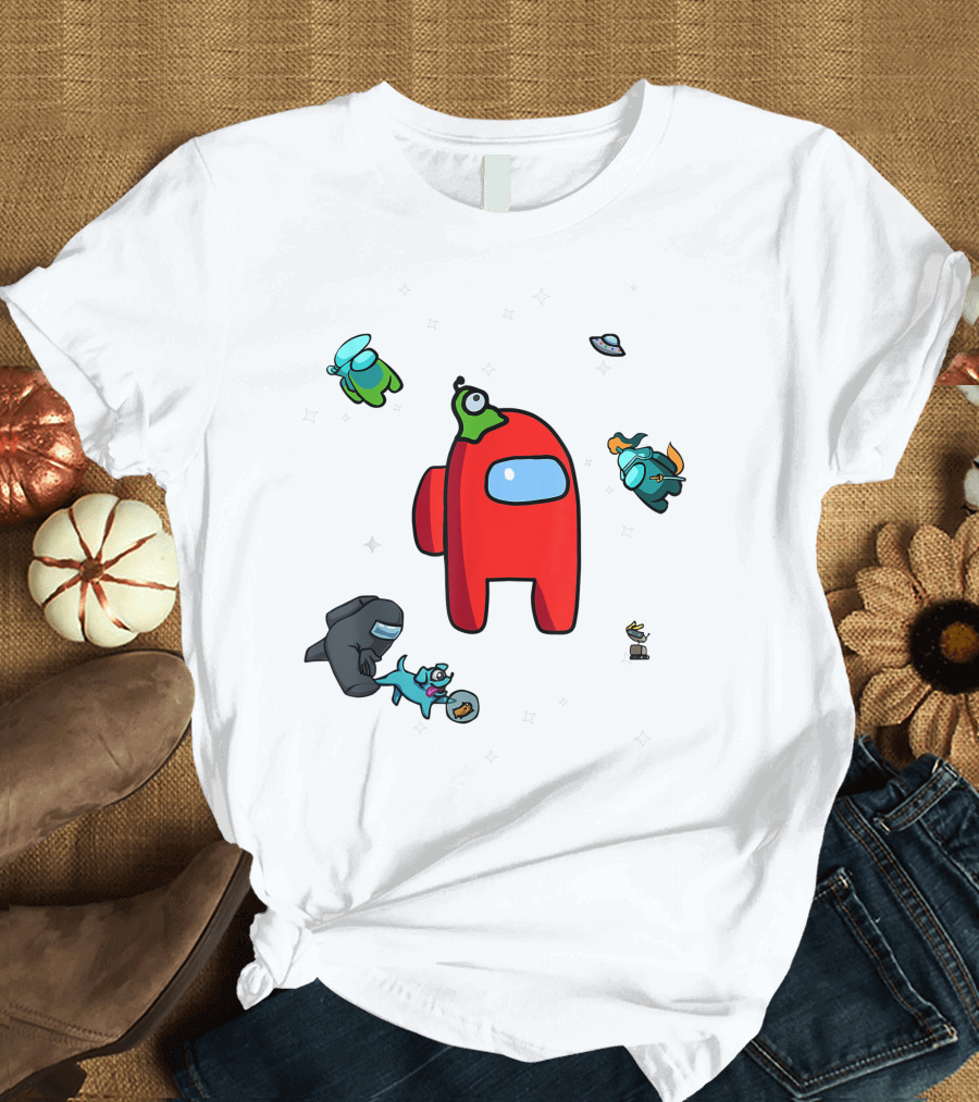 Aliens Us Game Crew Mate Pets Video Gamer T-Shirt