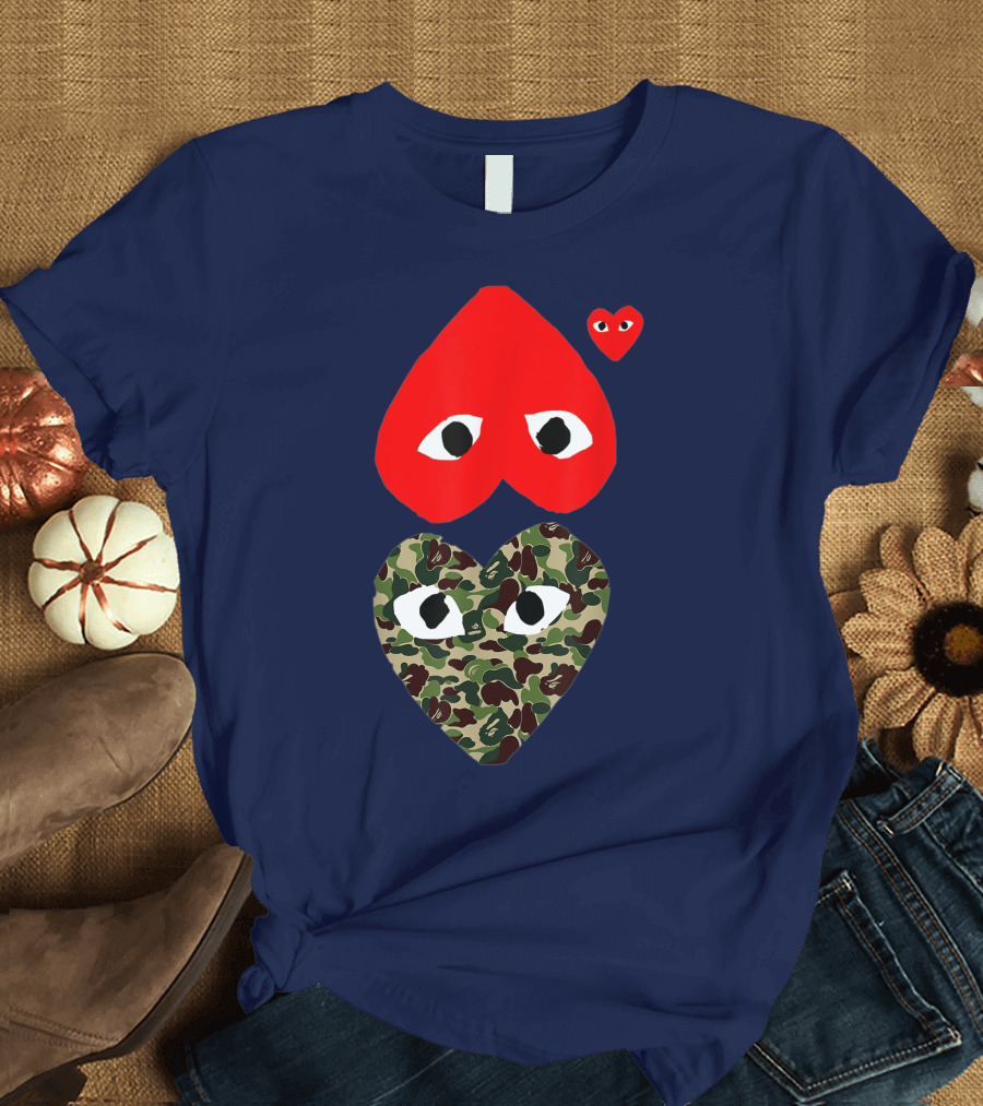 Comme des Garçons Play Heart Camouflage Eyes T-Shirt