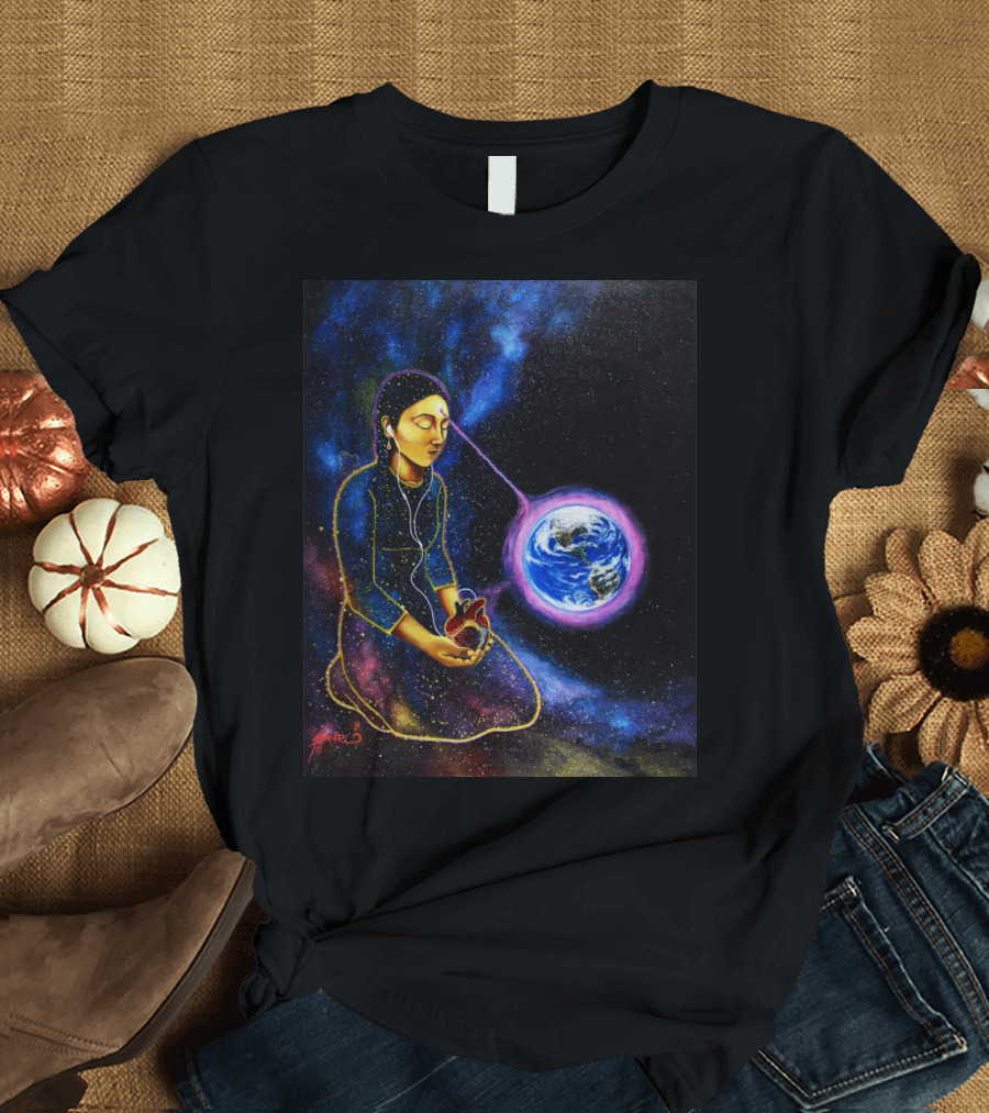 Astral Meditation Vision Connecting Earth and Mind T-Shirt