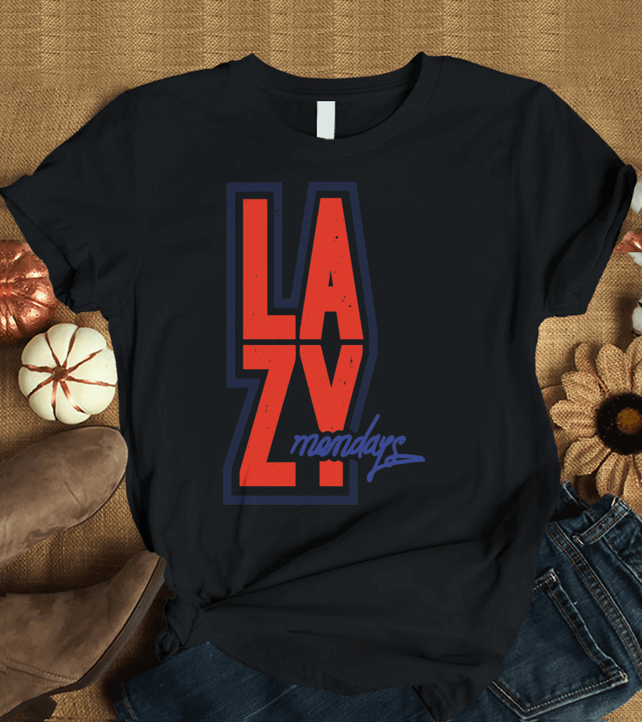 Lazy Mondays Retro Bold Lettering T-Shirt