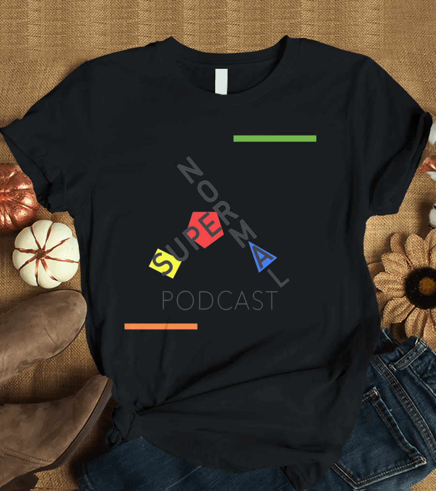 Super Normal Podcast Geometric Shapes T-Shirt